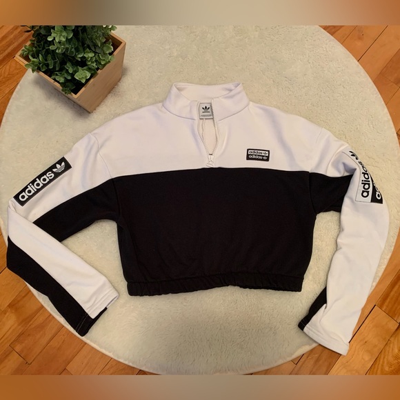 Adidas 1/4 Zip Crop Sweater - Picture 3 of 10